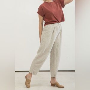 Elizabeth Suzann Andy Trouser Flax Midweight Linen XXS - Regular